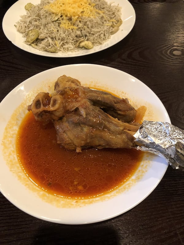 If you order the lamb shank at Taaj Kabob & Grill, be sure to get it with the rice pilaf with favas and dill (baghali polo). CONTRIBUTED BY WENDELL BROCK