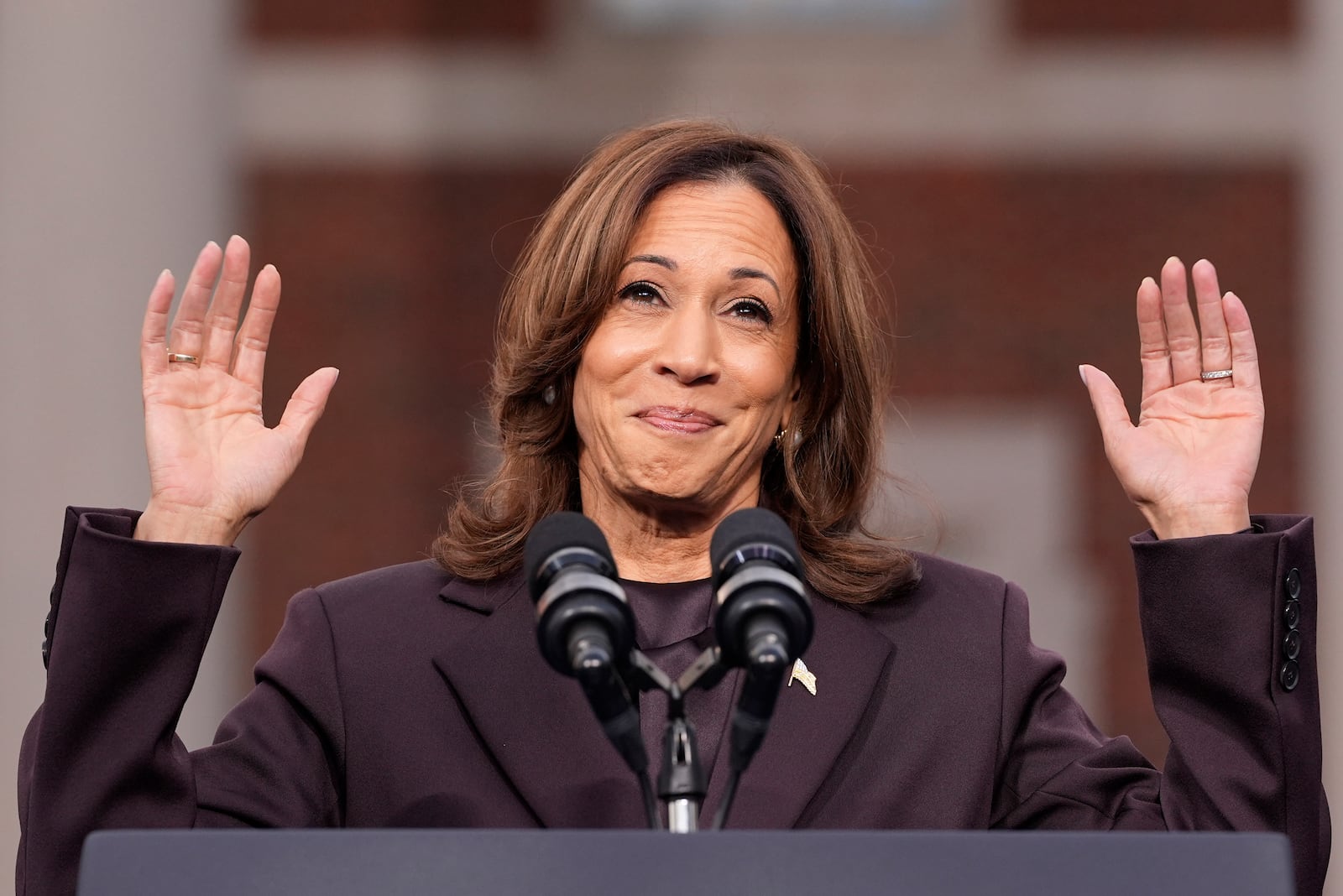 Vice President Kamala Harris delivers her concession speech Wednesday at Howard University.