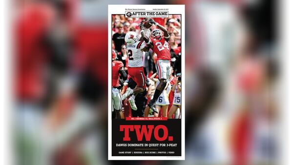 The Atlanta Journal-Constitution bonus ePaper coverage of Georgia Bulldogs on Sunday, Sept. 10, 2023.