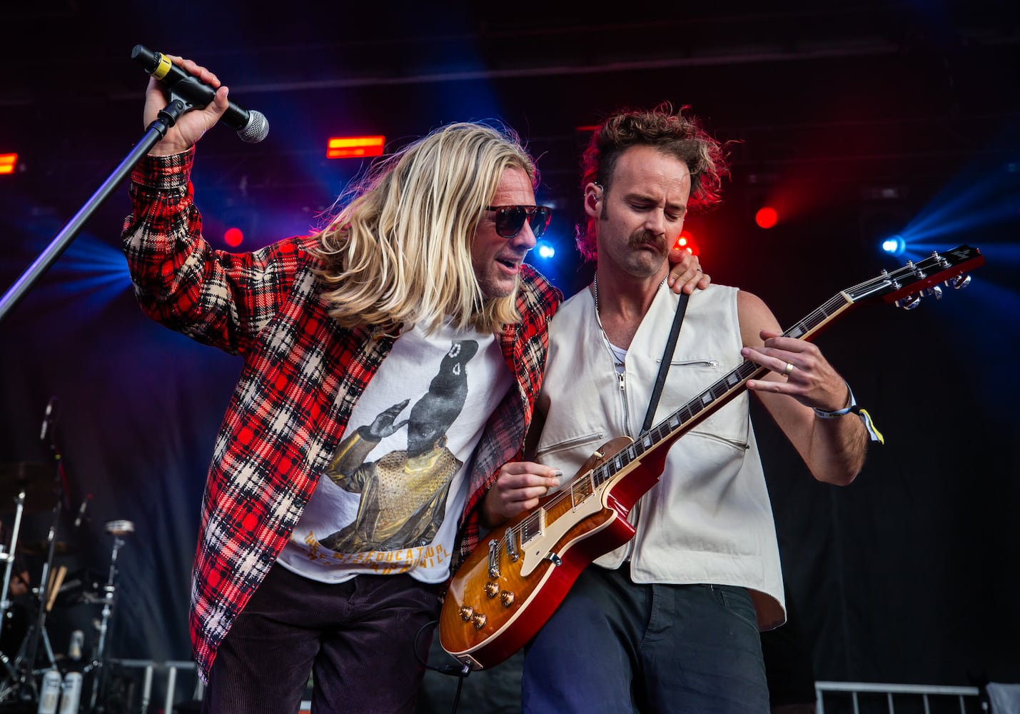 230102 Atlanta, Ga: Switchfoot brought perhaps the highest energy set all day with their straightforward rock on the Criminal Records Stage. Photo taken Friday May 3, 2024 at Central Park, Old 4th Ward. AAJC 050324 shaky day one (RYAN FLEISHER FOR THE ATLANTA JOURNAL-CONSTITUTION)