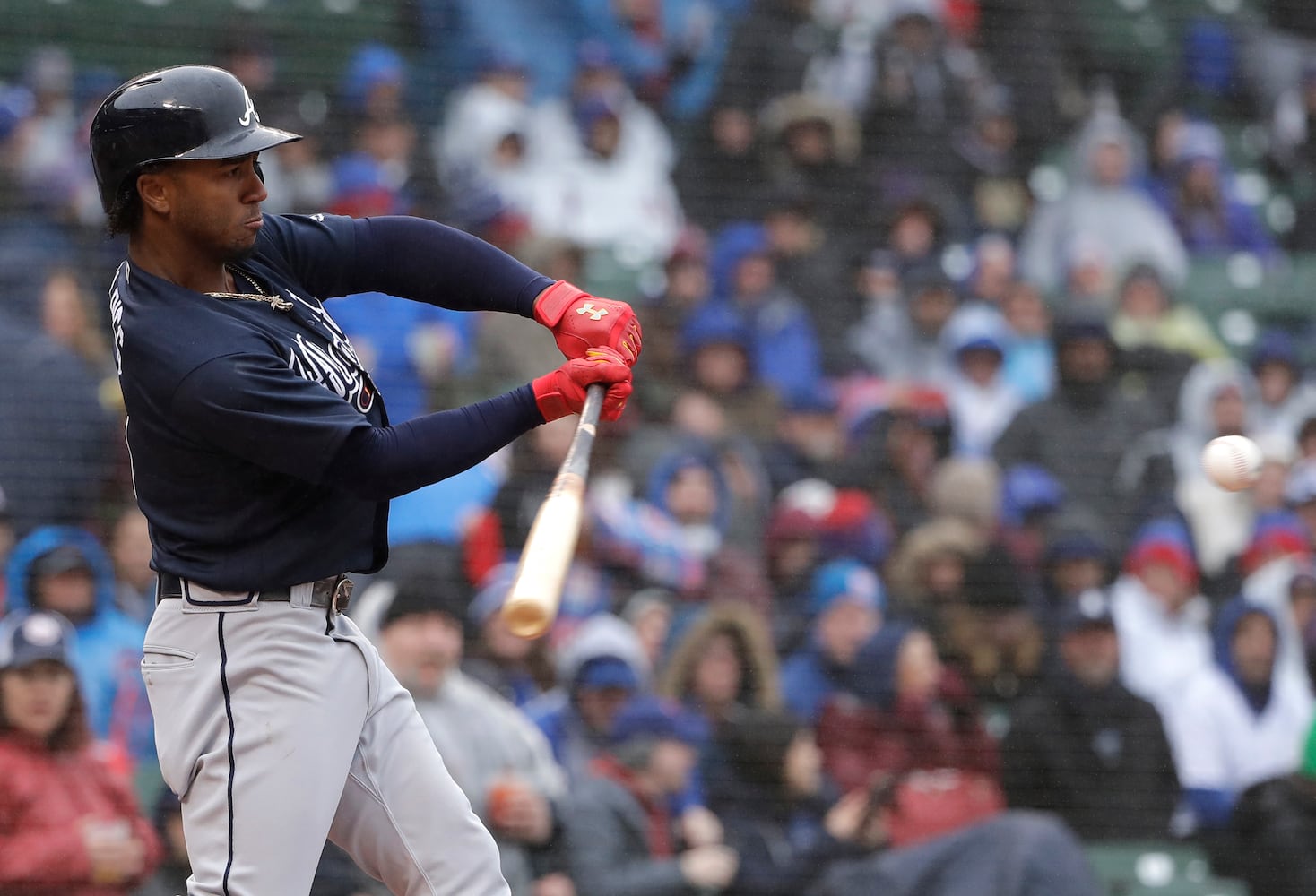 Photos: Braves battle the Cubs in cold Chicago