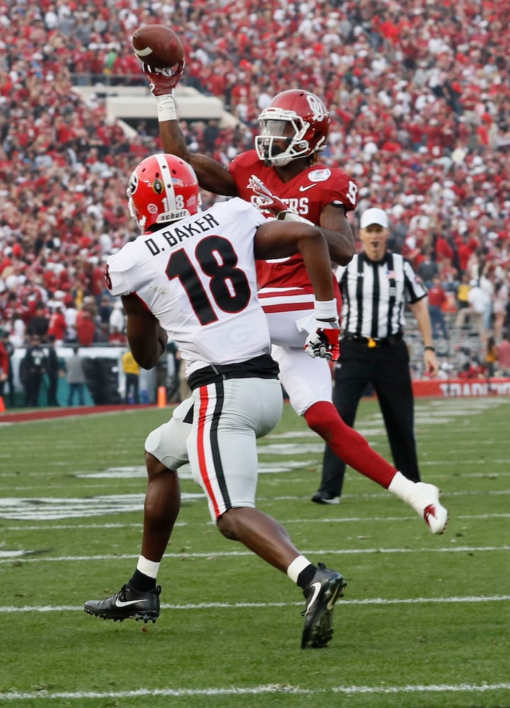 Photos: Bulldogs battle Sooners in Rose Bowl