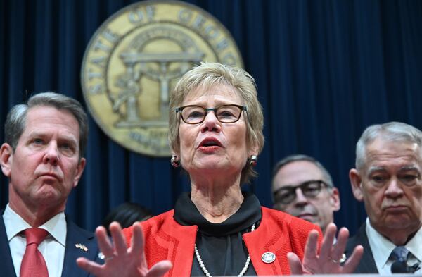 Dr. Kathleen Toomey, Commissioner of the Georgia Department of Public Health, speaks on the state's efforts regarding COVID-19 at the Georgia State Capitol on March 12, 2020. (Hyosub Shin / Hyosub.Shin@ajc.com)