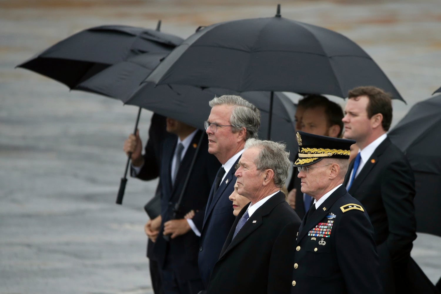 Photos: Mourners say goodbye to President George H.W. Bush in Houston