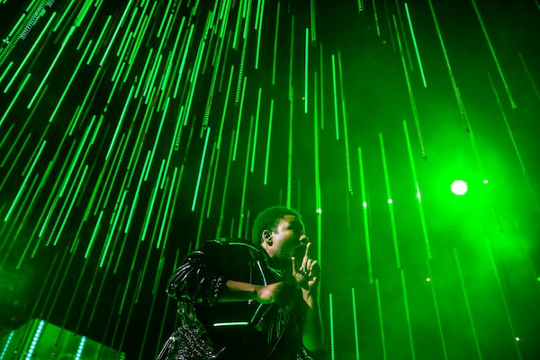 Childish Gambino dazzled a sold out crowd at State Farm Arena with hits spanning his career of rap, R&B, and anthemic hip-hop. Photo taken Monday September 2, 2024 at State Farm Arena. (RYAN FLEISHER FOR THE ATLANTA JOURNAL-CONSTITUTION)