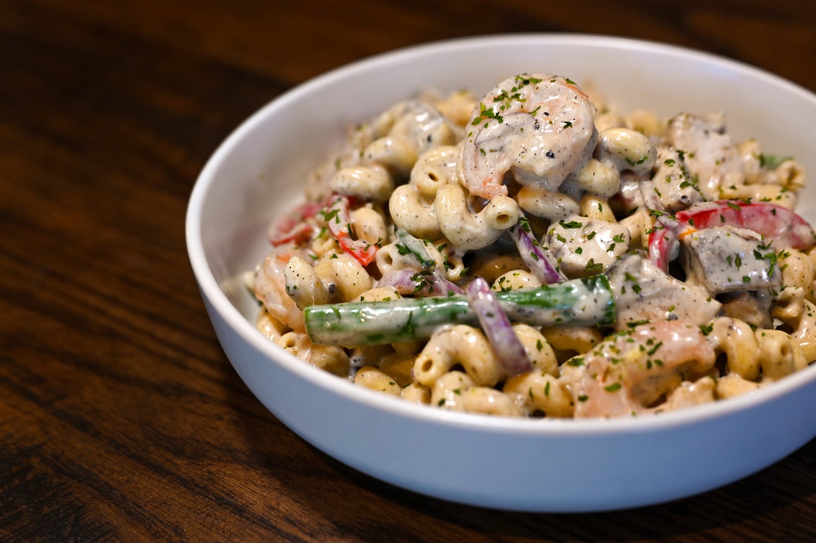 A jerk Alfredo sauce brings Haitian flavors to Rasta pasta at Zeke's Kitchen and Bar in Smyrna. Courtesy of Zeke's Kitchen and Bar