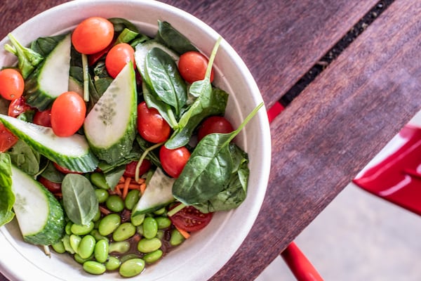 The Savi Provisions salad bar dispenser automatically shuts down ingredients that are past their fresh date. Courtesy of Heidi Harris/Our Labor of Love