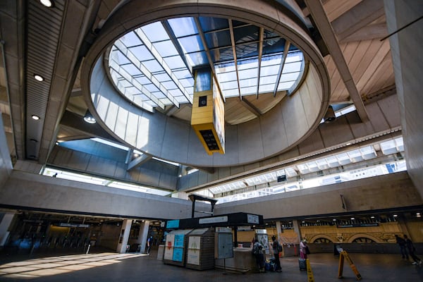 The canopy in Five Point Station in Atlanta, Georgia on  Tuesday, June 25, 2024.  (Ziyu Julian Zhu / AJC)