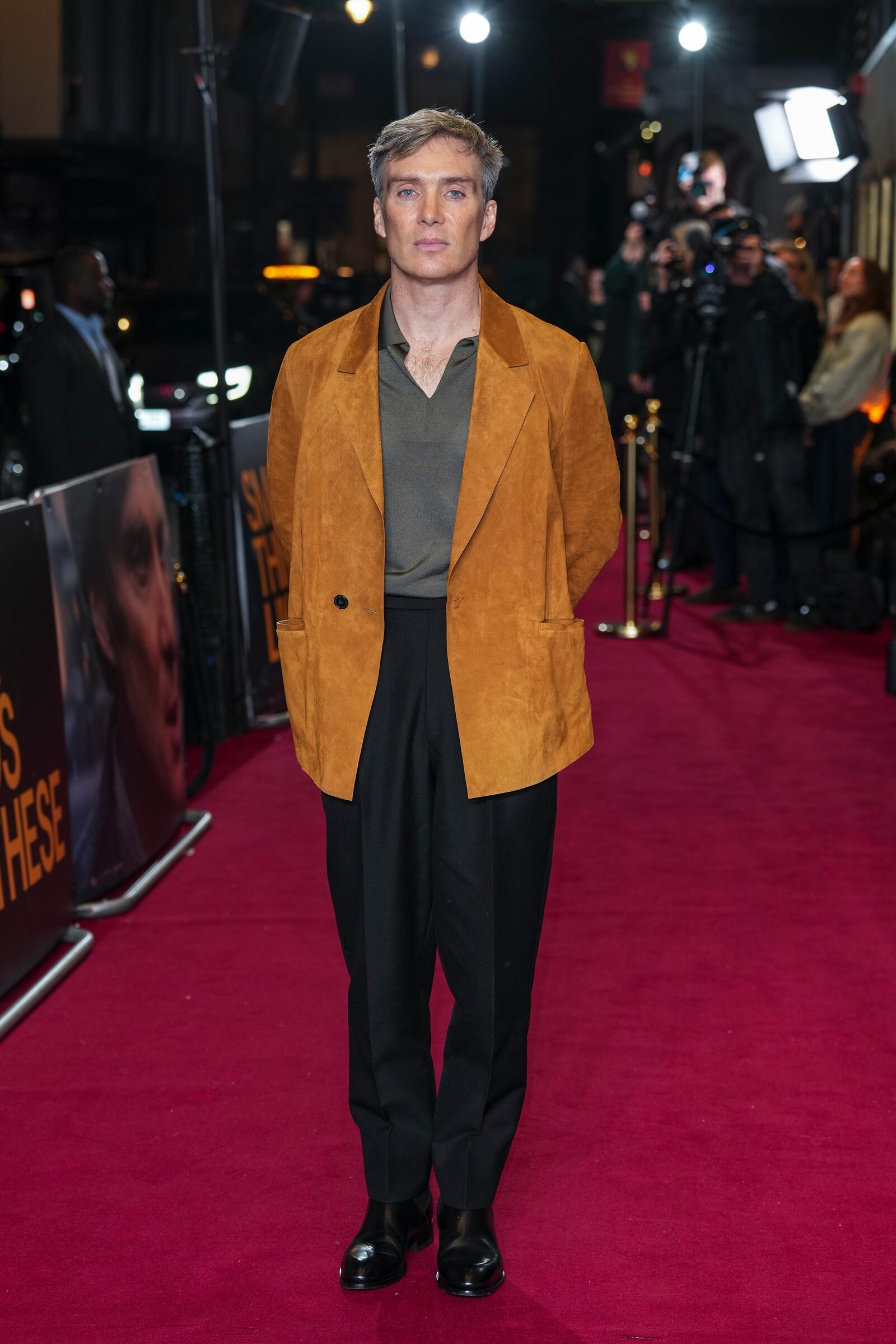 Cillian Murphy poses for photographers upon arrival at the premiere of the film 'Small Things Like These' on Thursday, Oct. 24, 2024, in London. (Photo by Scott A Garfitt/Invision/AP)