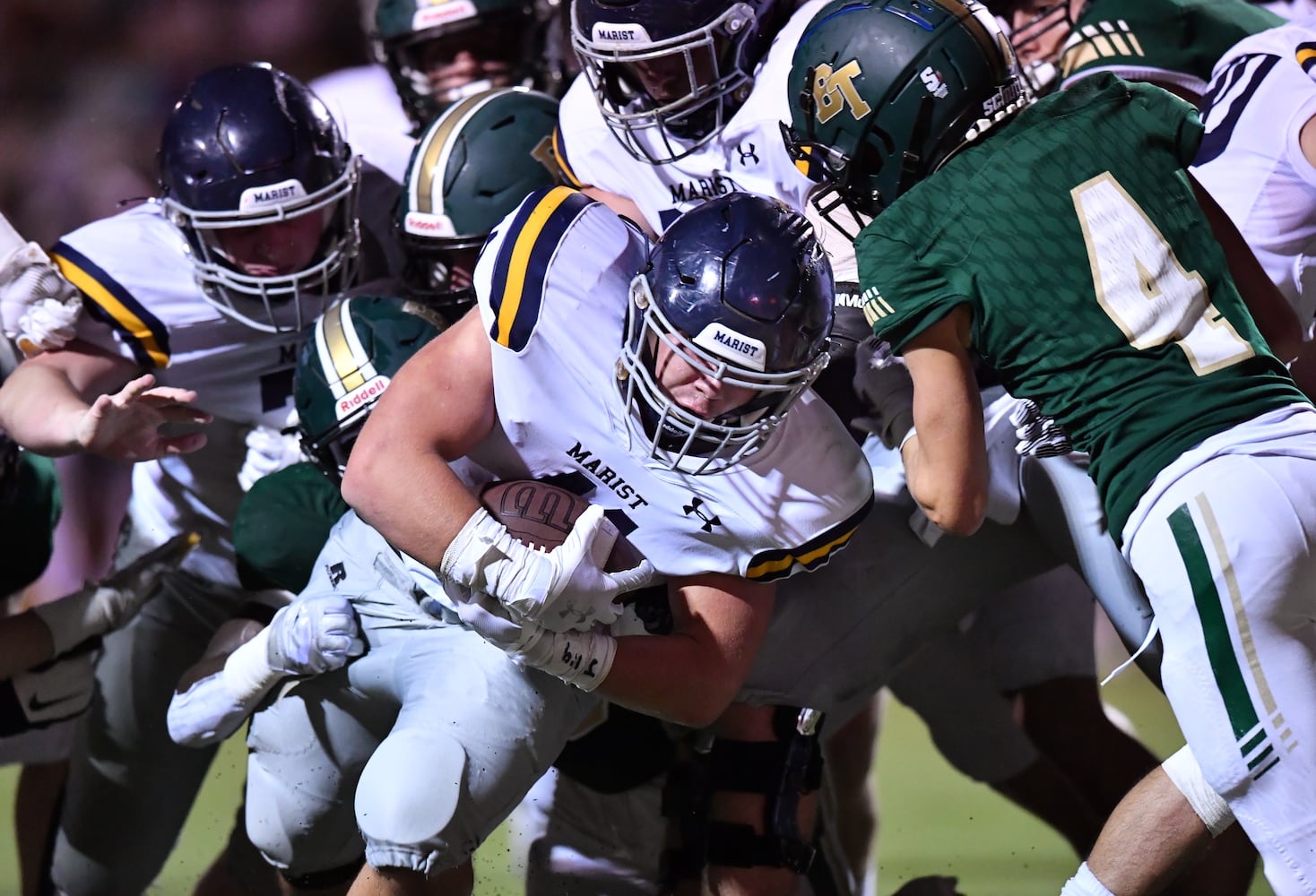 high school football: Marist at Blessed Trinity