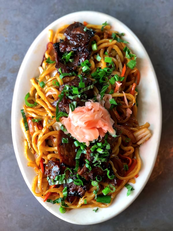 Food from the Holiday Luau Pop-Up at Sweet Auburn BBQ.