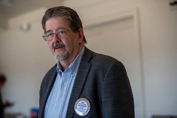 Homer, Georgia — Pastor Richard Billingslea, a member of Banks County Rotary, said some members of his congregation at Hebron Presbyterian Church have wrestled with a lot of anxiety in the wake of the U.S. presidential elections. (Alyssa Pointer / Alyssa.Pointer@ajc.com)