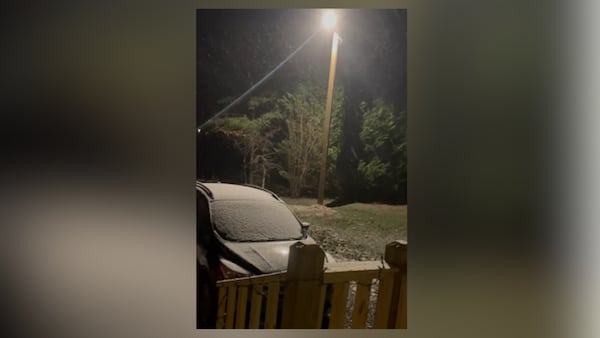 Snow flurries fall in Blairsville on Tuesday morning. (Credit: Channel 2 Action News)