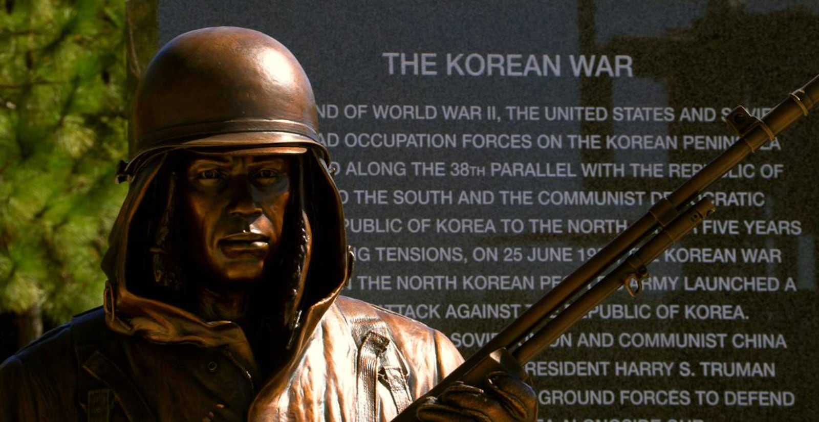 Four statues created by sculptor Jay Warren, including this one of a U.S. Army Infantryman from the Korean War, have now been installed to the Korean War Memorial at the National Infantry Museum. (Photo Courtesy of Mike Haskey)