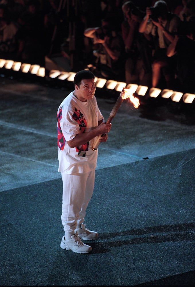 1996: Muhammad Ali lights the torch