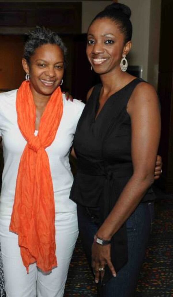 Publishing veteran Linda A. Duggins with New York Times best-selling author Kimberla Lawson Roby.