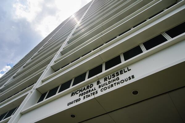 The Richard B. Russell Federal Building, is seen on Wednesday, August 5, 2020, in Atlanta. (Elijah Nouvelage for The Atlanta Journal-Constitution)