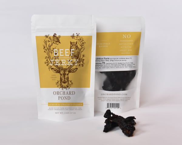 Fresh Lemon and Cracked Pepper beef jerky from Orchard Pond