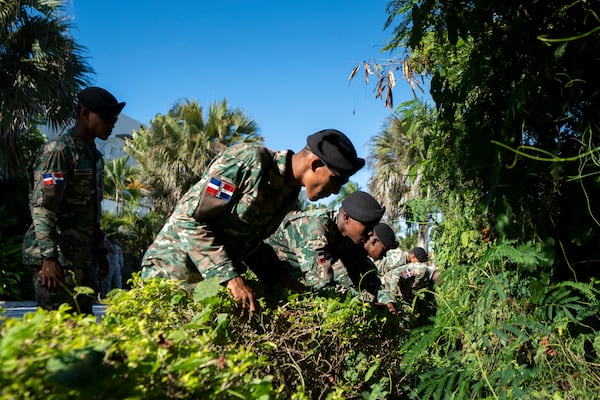 Military personnel search for Sudiksha Konanki, a university student from the U.S. who disappeared on a beach in Punta Cana, Dominican Republic, Monday, March. 10, 2025. (AP Photo/Francesco Spotorno)