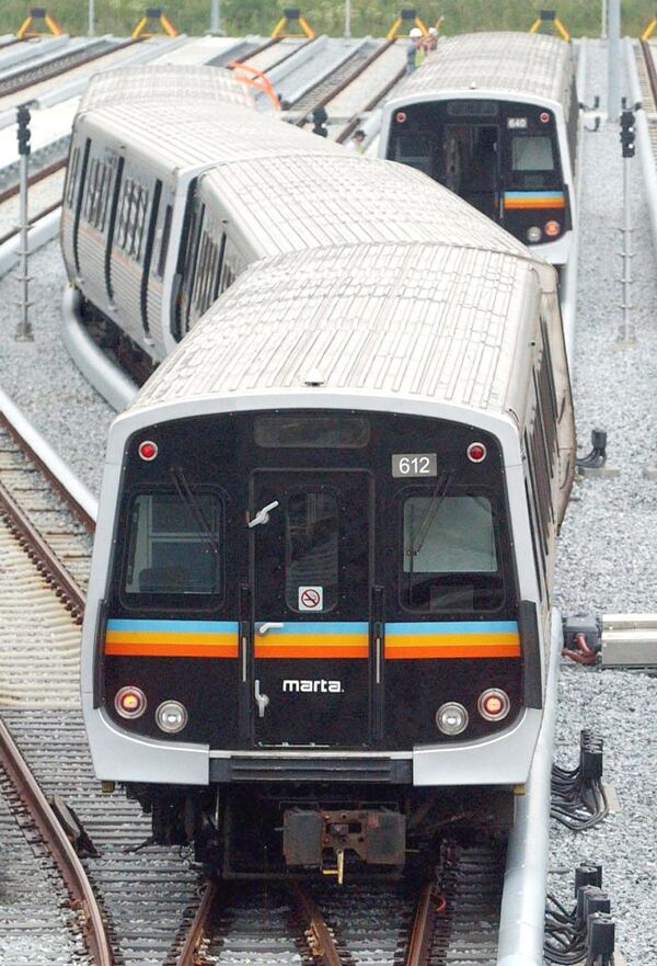 050519 - ATLANTA, GA -- MARTA maintenance crews work on clearance testing trains at the new MARTA Armour Rd. maintenance yard. (BILLY SMITH II/AJC staff)