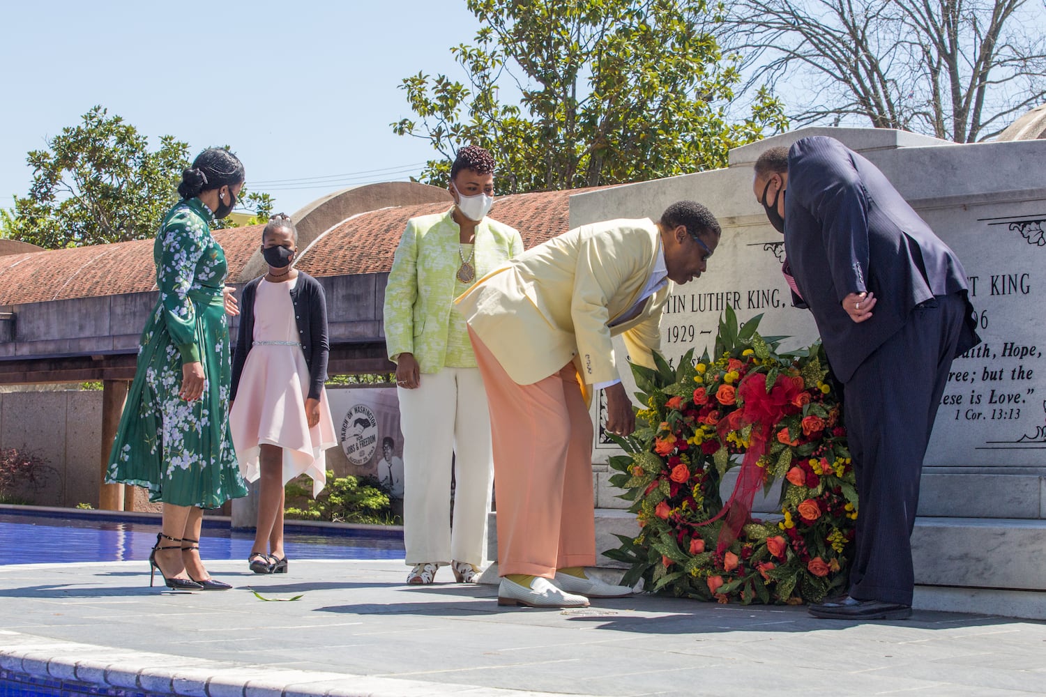 wreath-laying at MLK tomb on 53 anniversary of his death