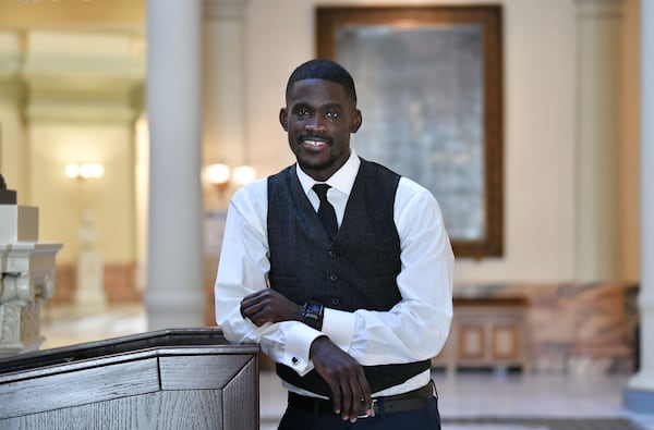 January 14, 2021 Atlanta - Portrait of Rev. James Woodall, State President of Georgia NAACP, at the Georgia State Capitol building on Thursday, January 14, 2021. (Hyosub Shin / Hyosub.Shin@ajc.com)