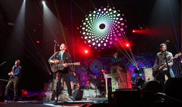 Coldplay performing at Atlanta's Philips Arena in 2012.