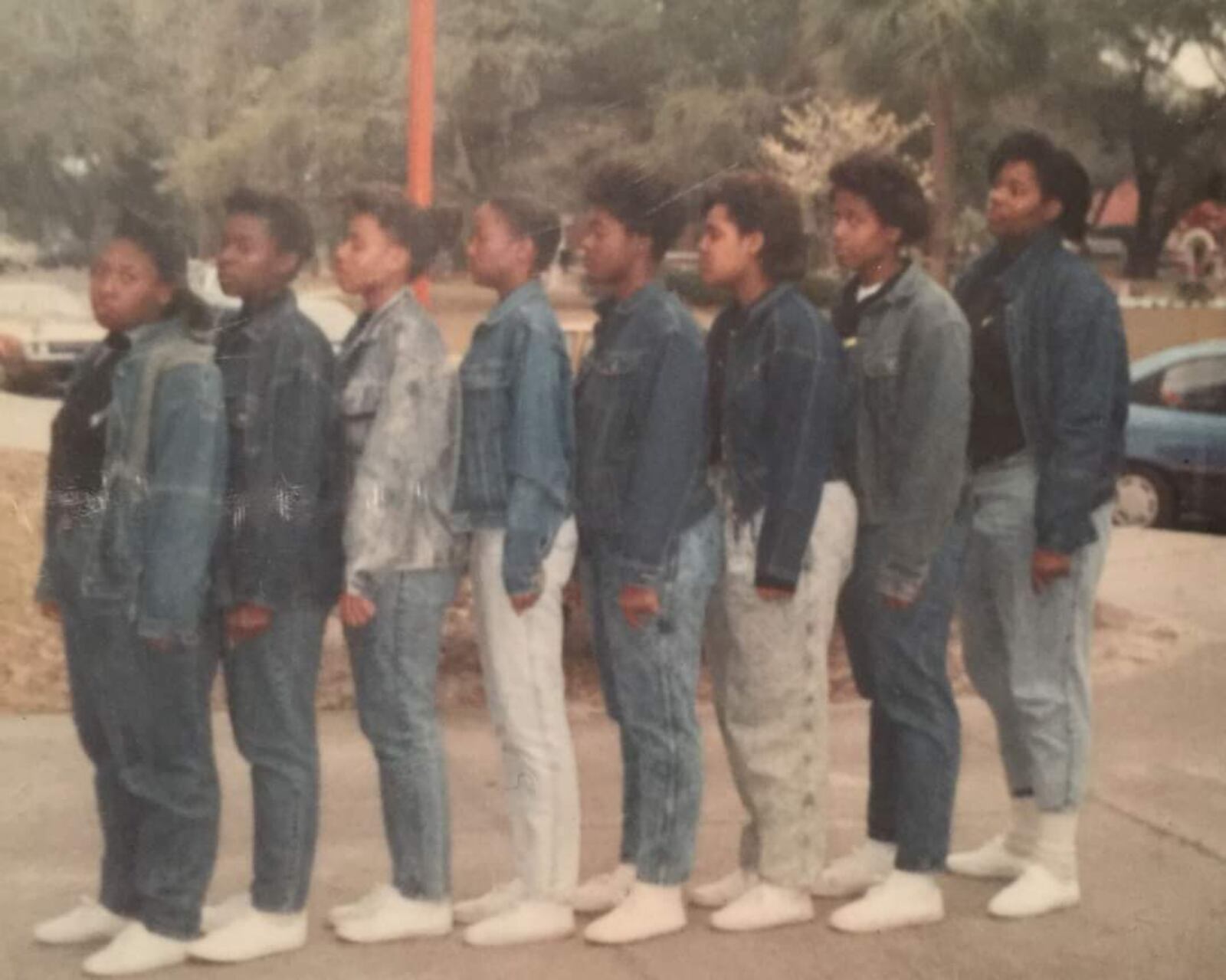 Donna Scott, far right, pledged Sigma Gamma Rho in the winter of 1990 at Savannah State University.