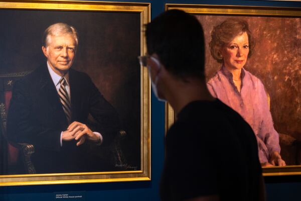 A visitor tours the Jimmy Carter National Historical Park in Plains on Saturday, September 30, 2023. (Arvin Temkar / arvin.temkar@ajc.com)