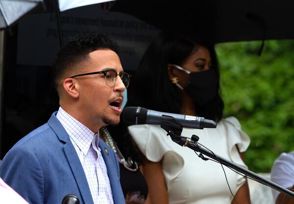 City Councilman Antonio Brown speaks at a press conference last July.  STEVE SCHAEFER FOR THE ATLANTA JOURNAL-CONSTITUTION