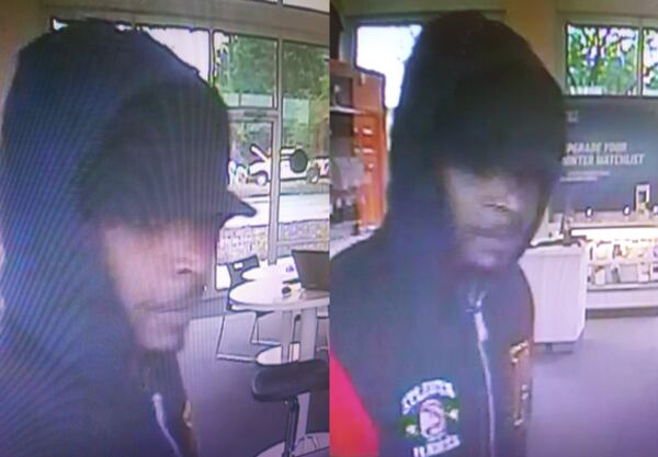 These are surveillance photos of the AT&T store robbery suspect.