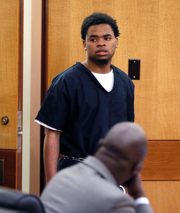 June 3, 2019 - Atlanta -  Deandre Tucker enters the court for a probation revocation hearing before Judge Shawn LaGrua.   Bob Andres / bandres@ajc.com