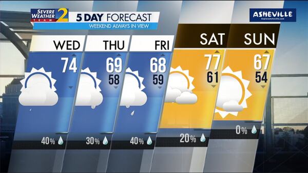 Five-day forecast for Oct. 11, 2023.