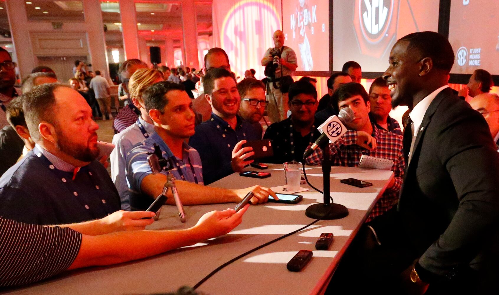 Photos: Kirby Smart talks UGA football at SEC Media Days