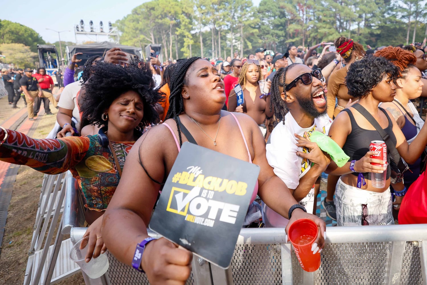 Crowd scene at the 2024 One Musicfest in Central Park