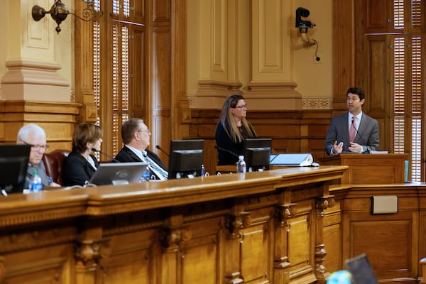 Ryan Germany, general counsel for the secretary of state's office, addresses the State Board of Election with updates about fraud cases on Monday, August 22, 2022. Miguel Martinez / miguel.martinezjimenez@ajc.com