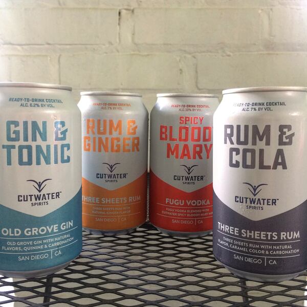  Cutwater Spirits carries four, low-ABV canned cocktails available at Tower Wine & Spirits. Photo: Beth McKibben