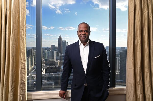 Former Atlanta Mayor Kasim Reed stands for a portrait inside his condo on Friday, Jan. 24, 2025, in Atlanta. (Hyosub Shin/AJC)