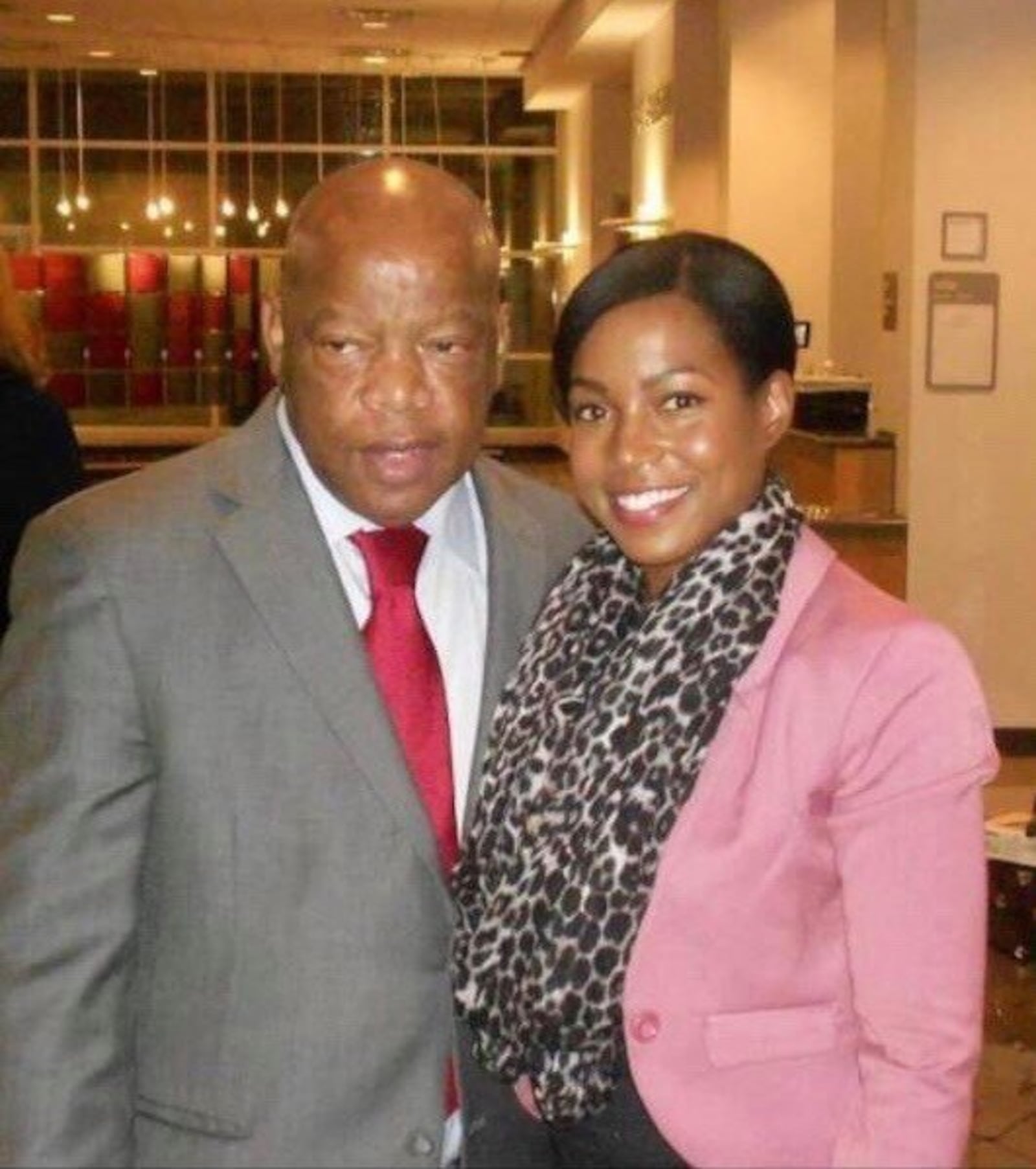 Aryeonne Johnson and John Lewis