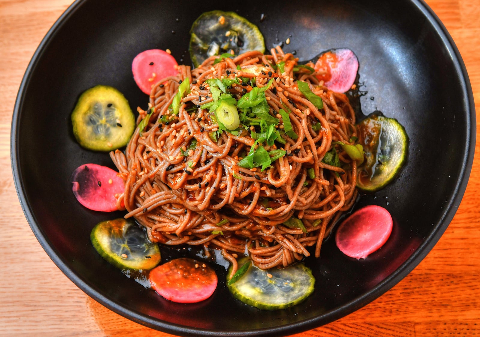 Tenya Cold Soba Noodle Sesame Salad. (Chris Hunt for The Atlanta Journal-Constitution)