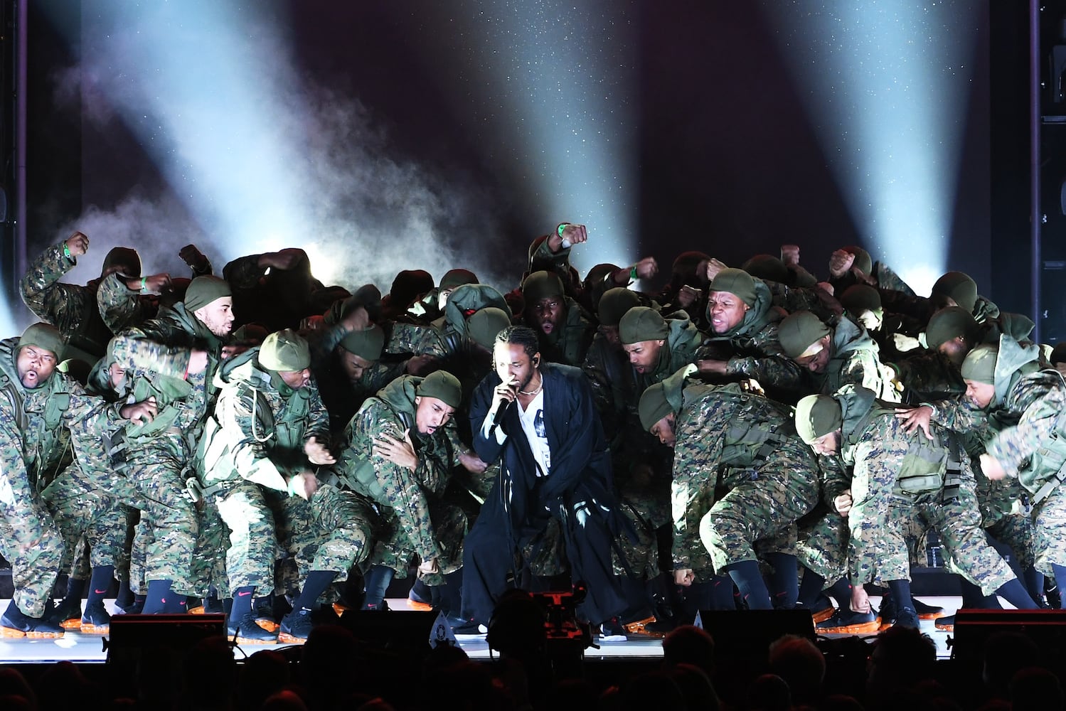 Photos: Kendrick Lamar opens Grammys with The Edge, Bono, Dave Chappelle