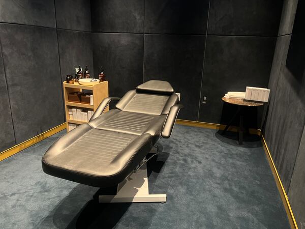 There are wellness services offered at the spa at the Delta One Lounge at New York's John F. Kennedy International Airport, which opened Wednesday, June 26, 2024.