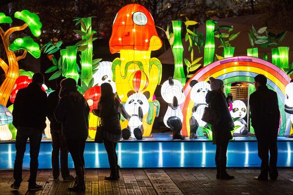 People visit Panda Paradise at the Chinese Lantern Festival in Centennial Olympic Park. Credit: Branden Camp