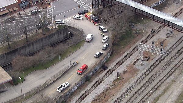 The shooting happened near the East Point MARTA station.