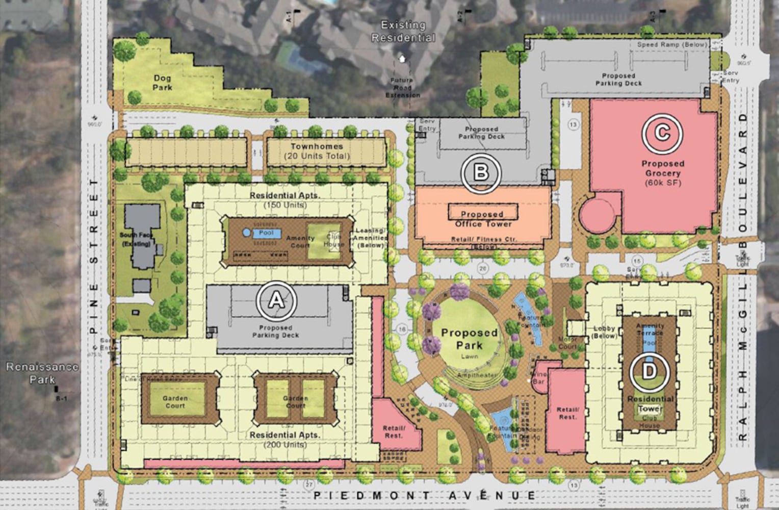 Design concepts of $300 million mixed-use development