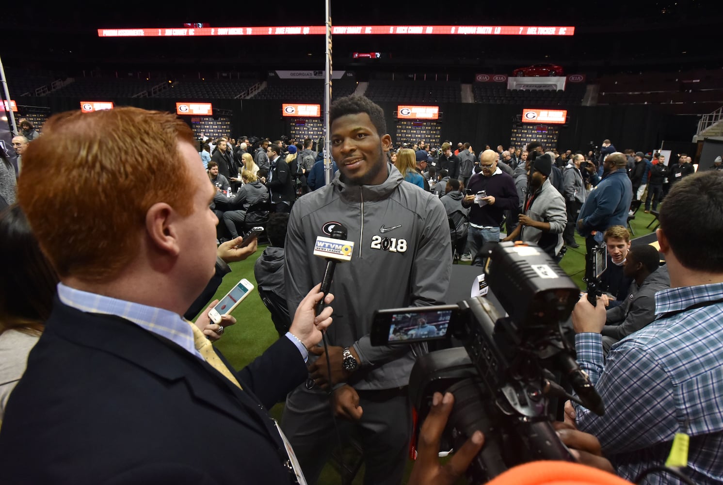 Photos: Bulldogs meet the press during Media Day at Philips Arena