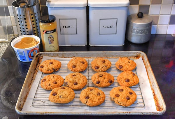 Miso paste (preferably white miso, which is the mildest) and Chinese sesame paste (or tahini) are key ingredients in Miso Sesame Chocolate Chip Cookies. STYLING BY SUSAN PUCKETT / CONTRIBUTED BY CHRIS HUNT PHOTOGRAPHY