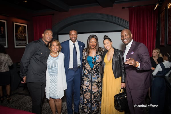 Photo Left to Right:  Marlon Wayans, Roberta Sheilds (Ludacris’s mother) Chris Tucker, Tiffany Haddish, Samantha Gibson, Tyrese Gibson