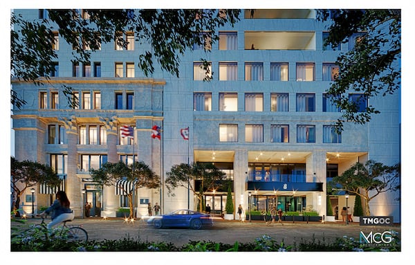 A rendering of the Ritz Carlton proposed for Downtown Savannah