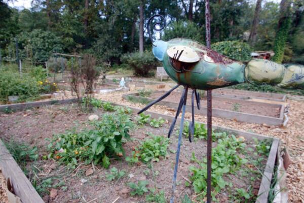 At Oakhurst Garden, individual gardeners add their own flair to their vegetable beds. (Photo: Mikki K. Harris/mharris@ajc.com)